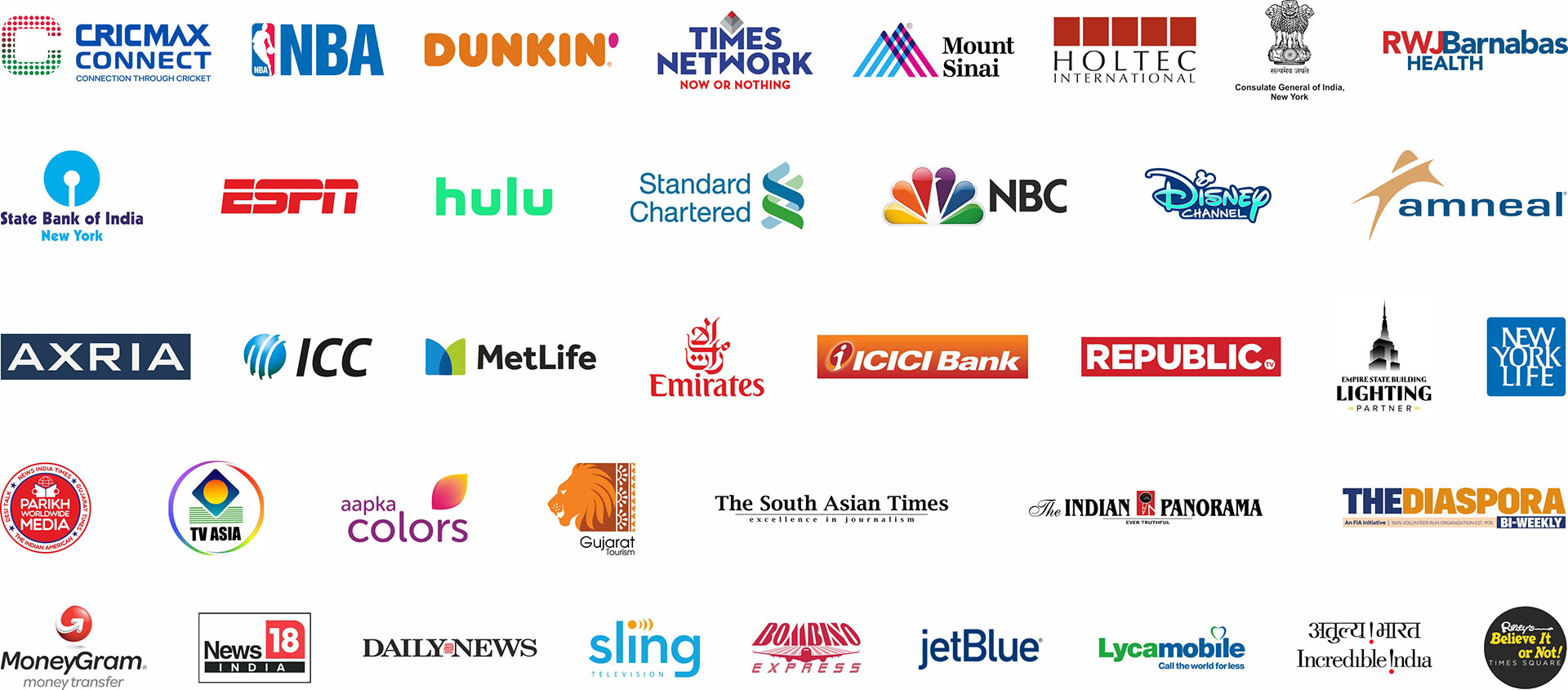 Past Sponsors of India Day Parade